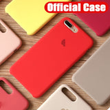 Luxury Original Silicone Phone Case For iPhone XR X XS Max 7 8 6 6s Plus Cases For Apple iPhone 11 Pro Max With Logo Back Cover