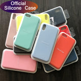 Luxury Original Official Silicone Case For iPhone X Xs Max Xr Silicone Case For iPhone 7 8 6  Plus For Apple Case Logo Cover