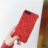 Matcheasy Hard PC Phone Cases for Iphone 7 8 6 6S Plus Back Cover Glitter Bling Shiny Powder Coque for Iphone X Cases Fundas