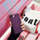 Matcheasy Hard PC Phone Cases for Iphone 7 8 6 6S Plus Back Cover Glitter Bling Shiny Powder Coque for Iphone X Cases Fundas