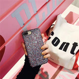 Matcheasy Hard PC Phone Cases for Iphone 7 8 6 6S Plus Back Cover Glitter Bling Shiny Powder Coque for Iphone X Cases Fundas